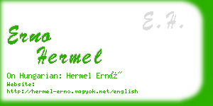 erno hermel business card